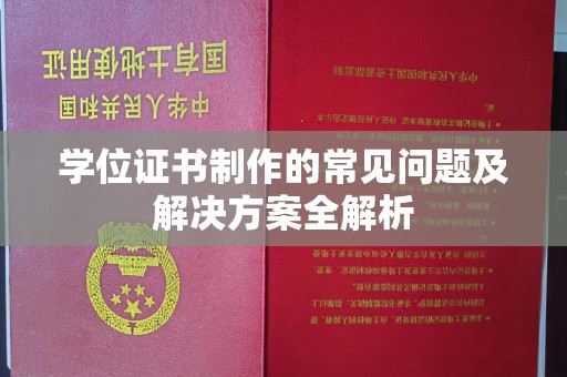 南郊学位证书制作的常见问题及解决方案全解析